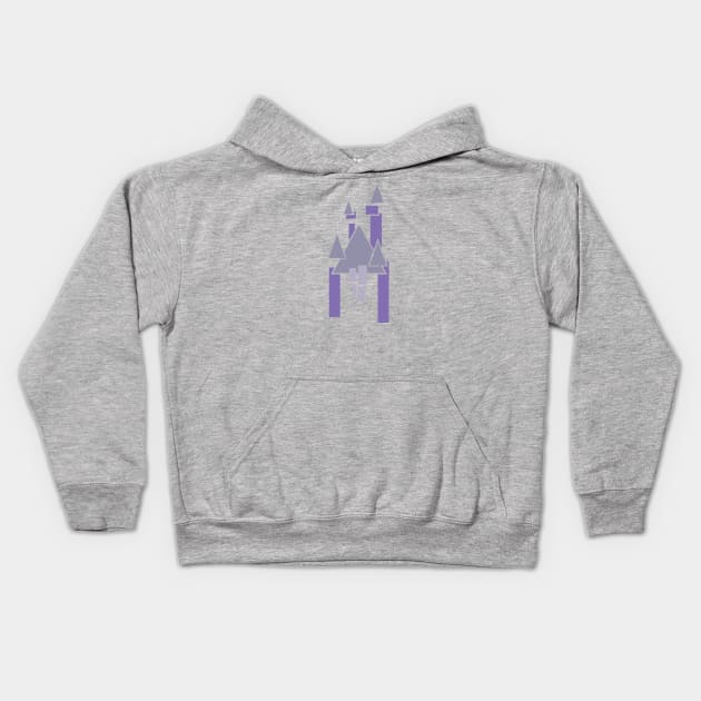 Castle Geometric Purple Kids Hoodie by Heyday Threads